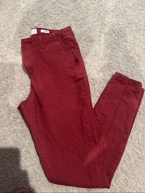 a new day Women's Wine Skinny Jeans